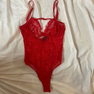 Red Lace Bodysuit
